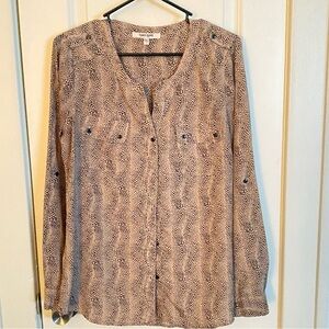 Daniel Rainn leopard print blouse, size M. NWOT.